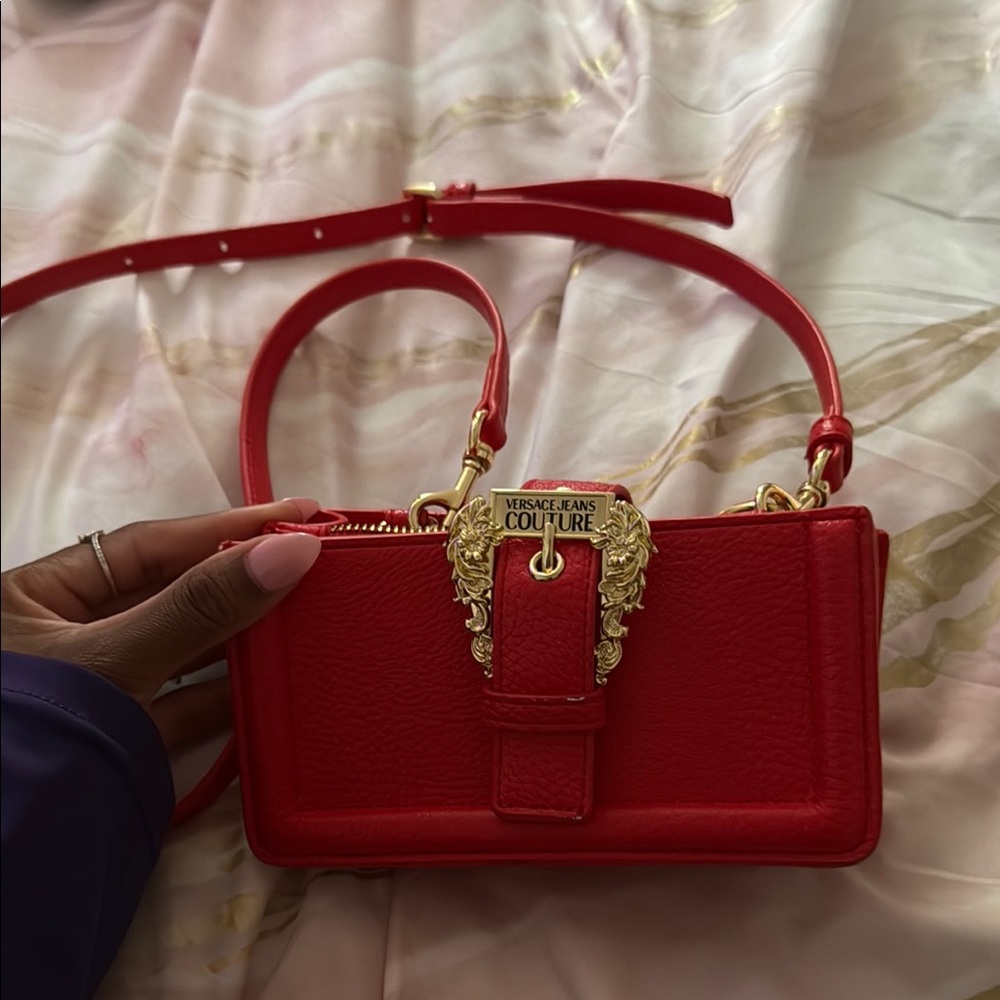 Versace Jeans Collection Bold Red Crossbody Bag